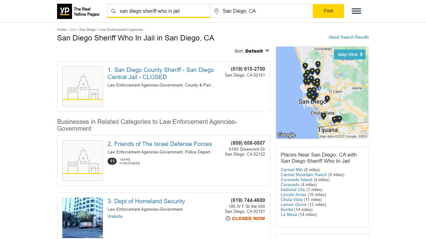San Diego Sheriff Who In Jail in San Diego, CA - YP.com
